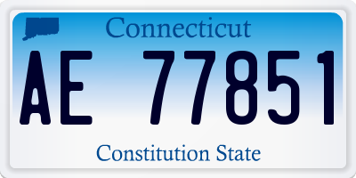 CT license plate AE77851