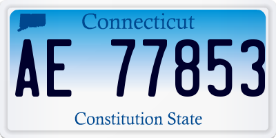 CT license plate AE77853