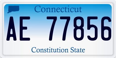 CT license plate AE77856