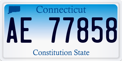 CT license plate AE77858