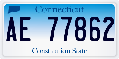 CT license plate AE77862