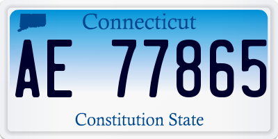 CT license plate AE77865