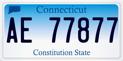 CT license plate AE77877