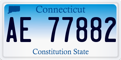 CT license plate AE77882