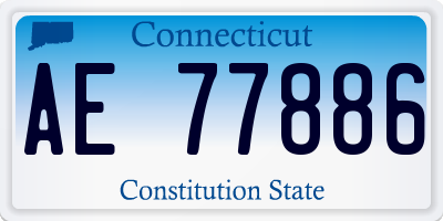 CT license plate AE77886
