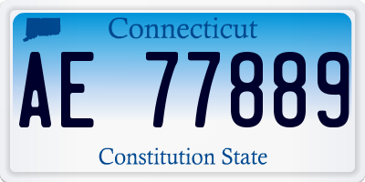 CT license plate AE77889