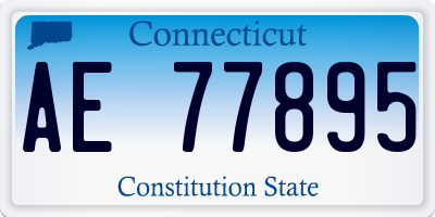CT license plate AE77895