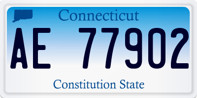 CT license plate AE77902