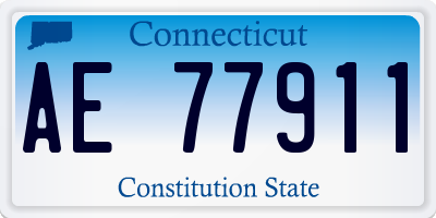 CT license plate AE77911