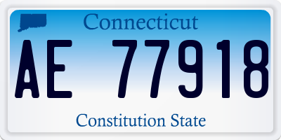 CT license plate AE77918