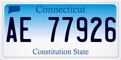CT license plate AE77926