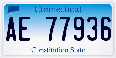 CT license plate AE77936