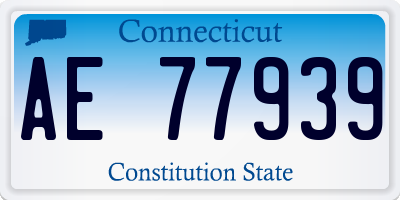 CT license plate AE77939
