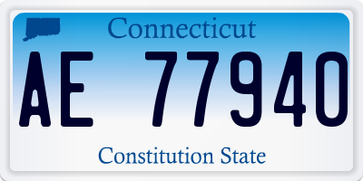CT license plate AE77940