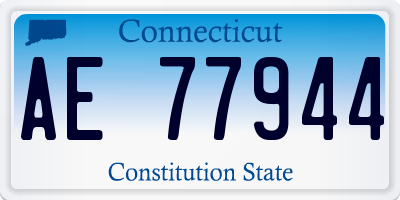 CT license plate AE77944