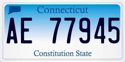 CT license plate AE77945