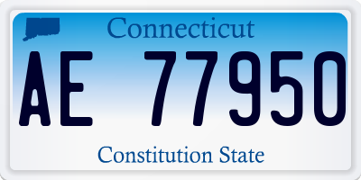 CT license plate AE77950