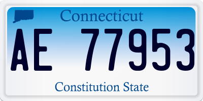 CT license plate AE77953