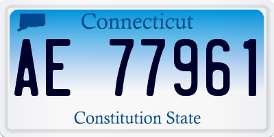 CT license plate AE77961
