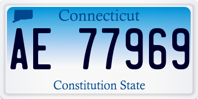 CT license plate AE77969