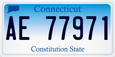 CT license plate AE77971