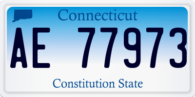 CT license plate AE77973