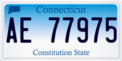 CT license plate AE77975