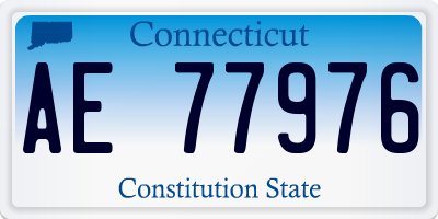 CT license plate AE77976