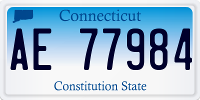 CT license plate AE77984