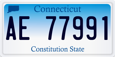 CT license plate AE77991