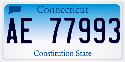 CT license plate AE77993
