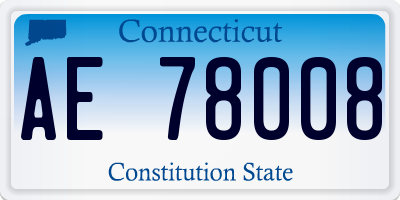 CT license plate AE78008