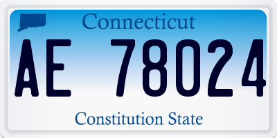 CT license plate AE78024