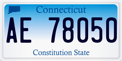 CT license plate AE78050