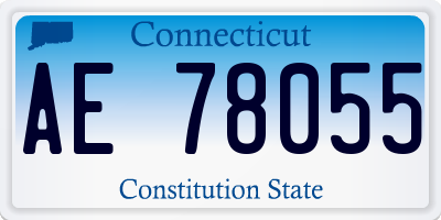 CT license plate AE78055