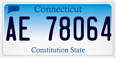 CT license plate AE78064