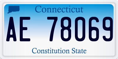 CT license plate AE78069