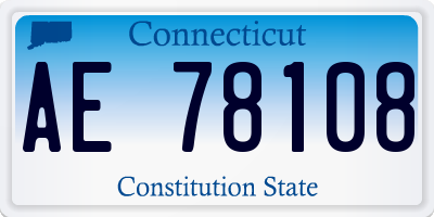 CT license plate AE78108