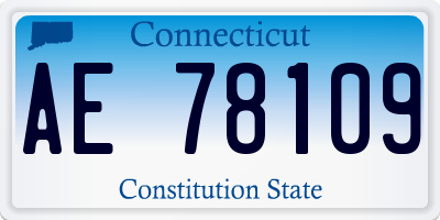 CT license plate AE78109