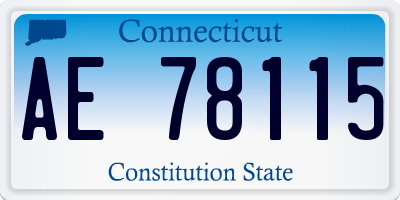 CT license plate AE78115