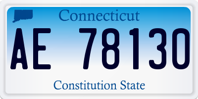 CT license plate AE78130