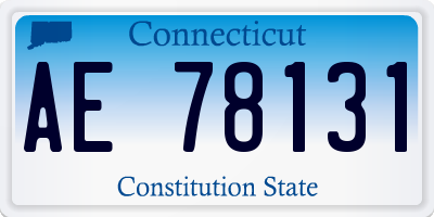 CT license plate AE78131