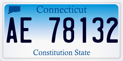 CT license plate AE78132