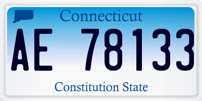 CT license plate AE78133