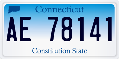 CT license plate AE78141