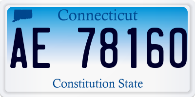 CT license plate AE78160