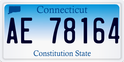 CT license plate AE78164