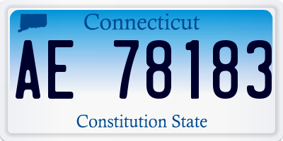 CT license plate AE78183
