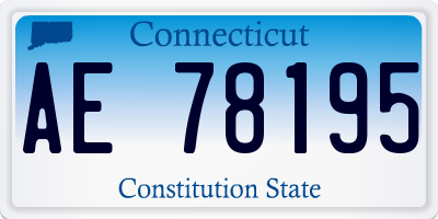 CT license plate AE78195