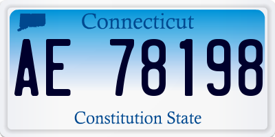 CT license plate AE78198